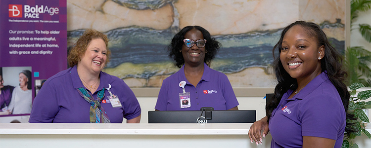 BoldAge PACE North Charleston, SC front desk attendants smiling